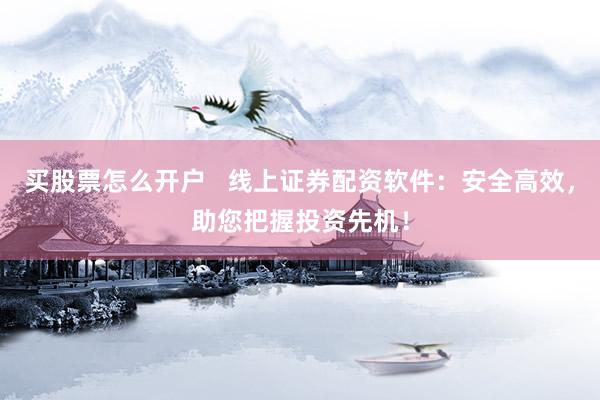 买股票怎么开户   线上证券配资软件：安全高效，助您把握投资先机！