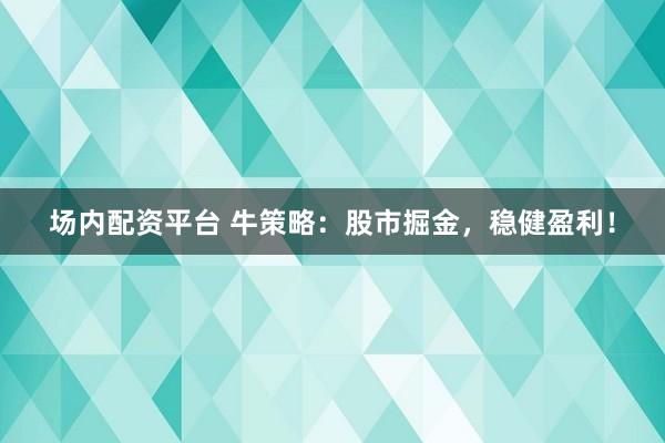 场内配资平台 牛策略：股市掘金，稳健盈利！