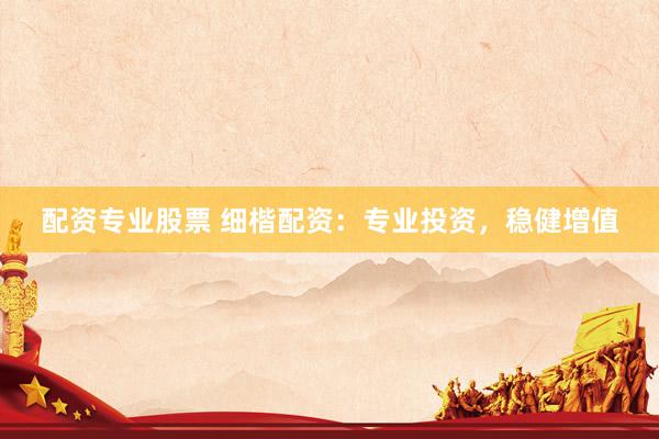 配资专业股票 细楷配资：专业投资，<a href=