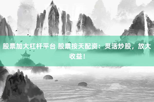 股票加大杠杆平台 股票按天配资：灵活炒股，放大收益！