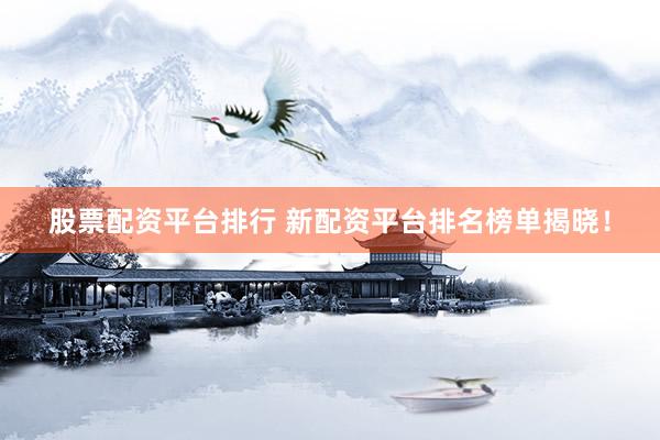 股票配资平台排行 新配资平台排名榜单揭晓！